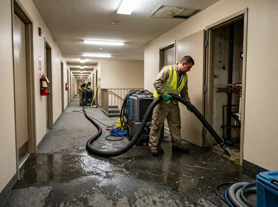 multi-unit-apartment-hallway-f-005 — frequently asked questions, Emergency Burst Pipe Water Extraction & Removal in Alvin, TX